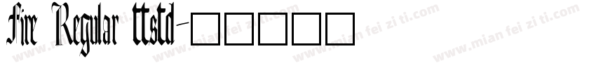 Fire Regular ttstd字体转换
